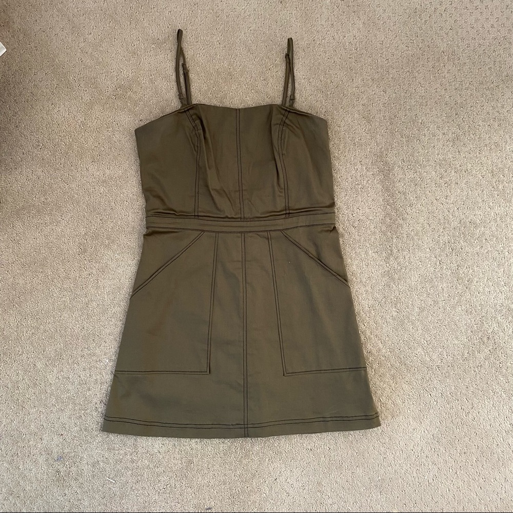 UO army green mini dress